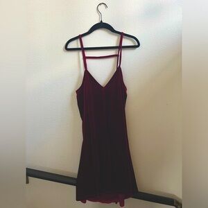Mimi Chica red velvet short dress